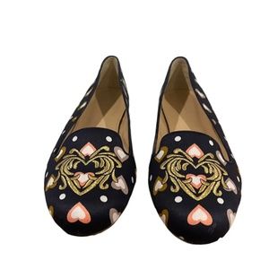 New J Crew Heart Flats Size 10